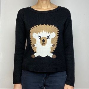 dELIA*s Cute Hedgehog Black Sweater